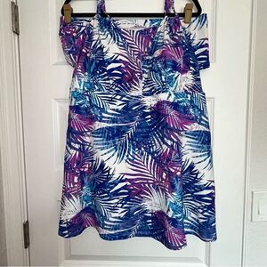 Swimsuits For All Tropical Print 2 Piece Tankini Swimsuit